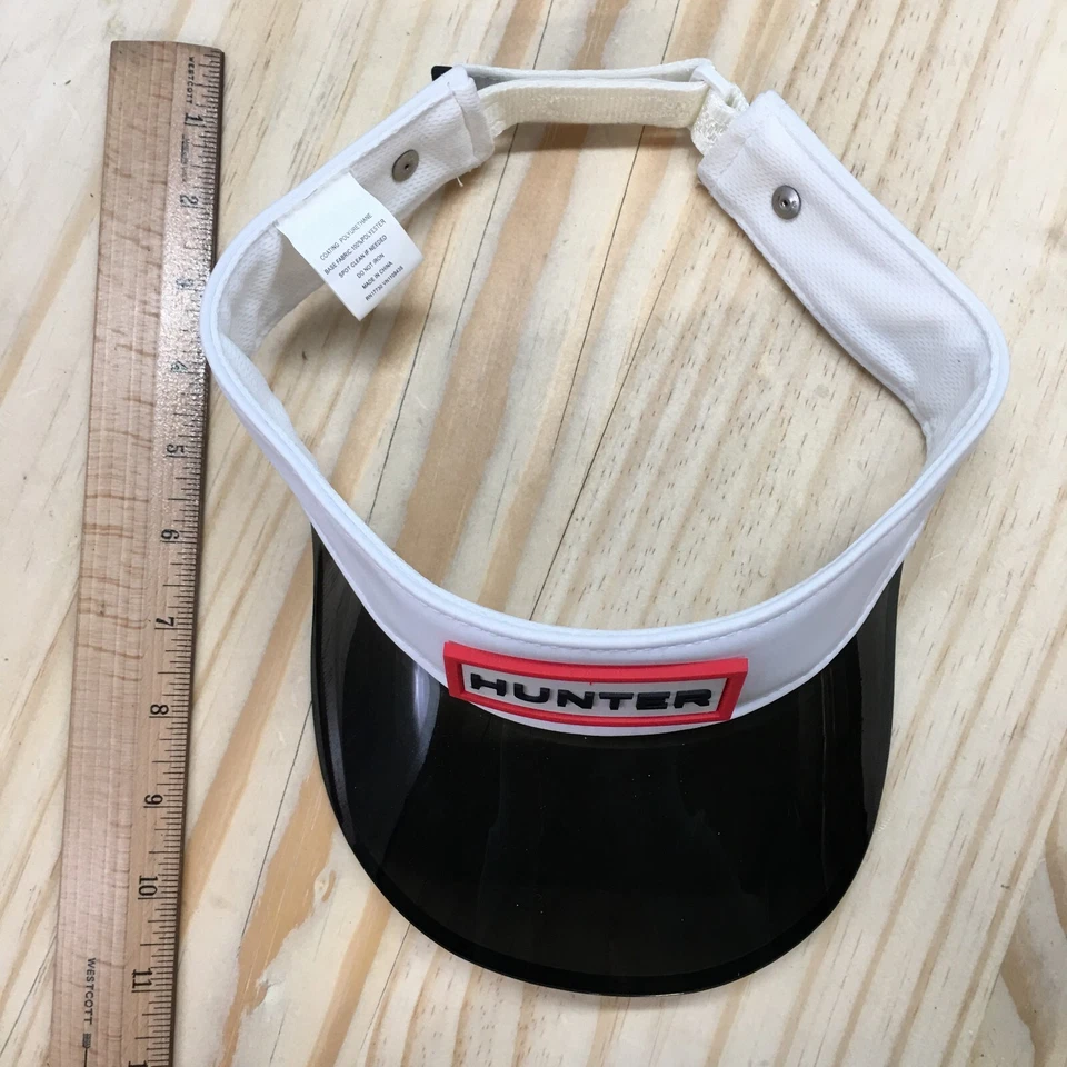 Sombrero visera Hunter para hombre blanco negro talla única ajustable poliuretano ala curva Foto 4 de 4