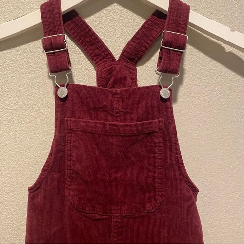 Art Class Corduroy Skirt Overalls Size Medium 7/8 jumpsuit maroon burgundy fall - Picture 2 of 5