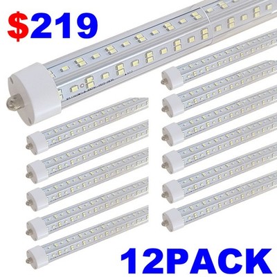 T8 8FT Led Tube Light Bulbs FA8 Single Pin 144W 8 Foot Led Shop Lights 12/25PCS