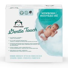 Gentle Touch Diapers Hypoallergenic Leak Protection Newborn 120 Count 4 packs