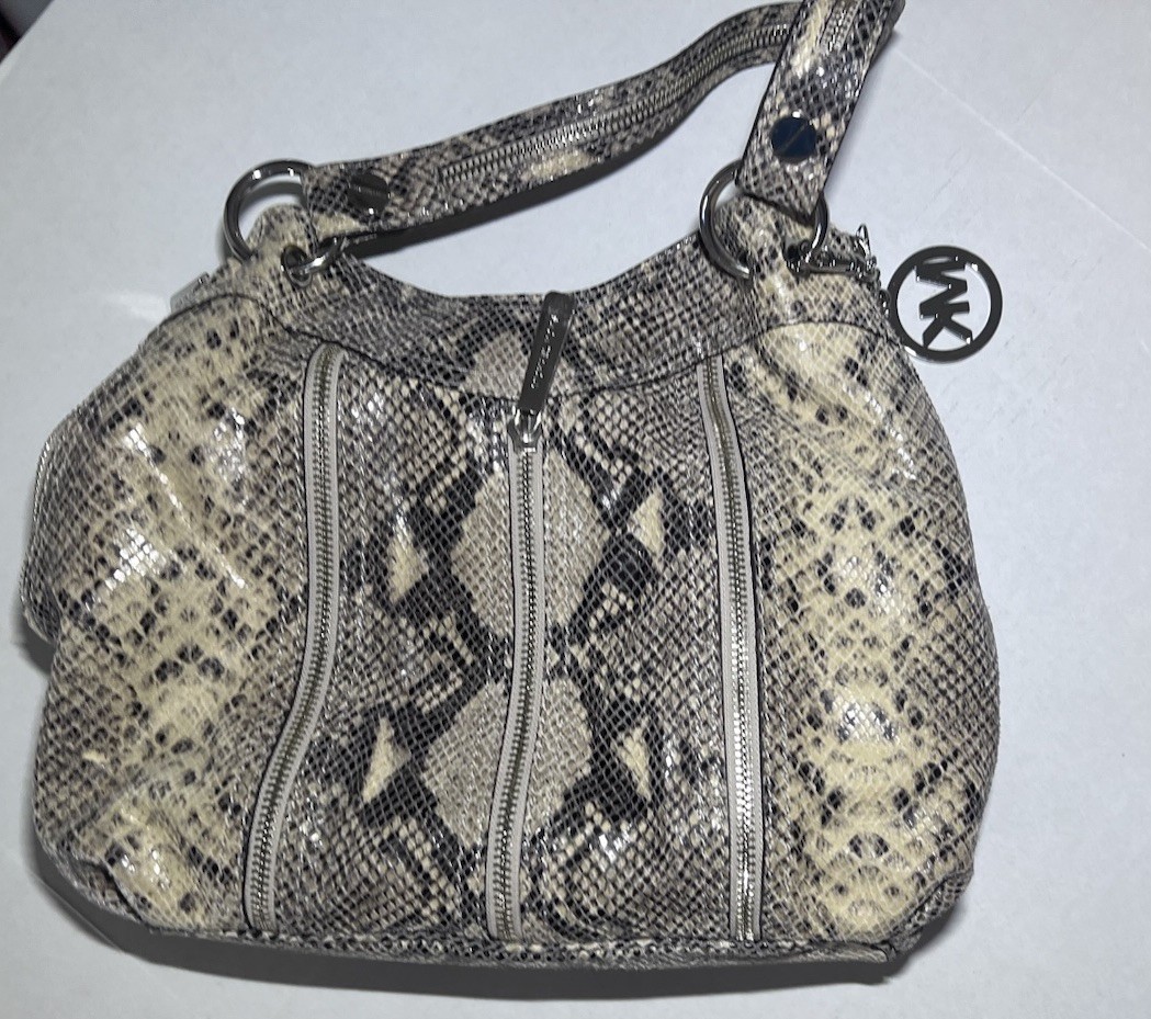 Michael Kors Python Effect Leather Shoulder Bag W… - image 14