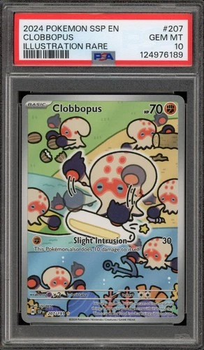 Pokemon Clobbopus Surging Sparks Illustration Rare #207 PSA 10 Gem Mint