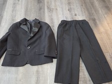 NAUTICA Boy's 2T Black Dressy Suit 2 Piece Set Blazer Pants Washable Excellent