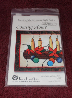 Katie Lane Quilts-Stained Glass Applique Pattern - Coming Home
