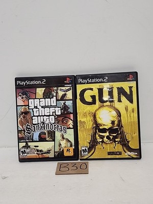 Playstation 2 Games Rated M ~ Grand Theft Auto San Andreas & GUN