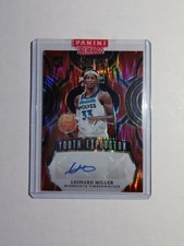 2023-24 Select - Leonard Miller RC, Youth Explosion Auto #YE-MIL, Red Flash  /49