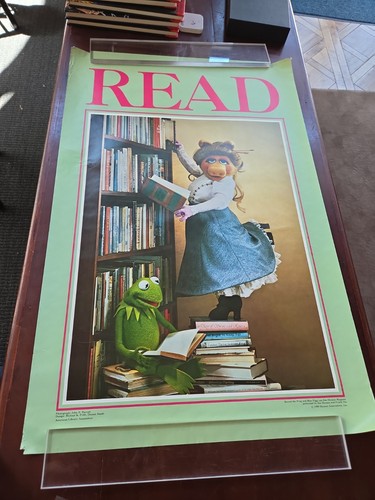 The Muppets American Library Association READ Poster Miss Piggy & Kermit 1980