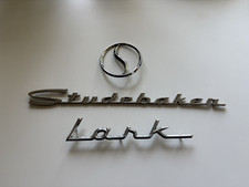 Vintage Studebaker Lark Emblems Lot Of 3 Fender Hood Used Driver Quality