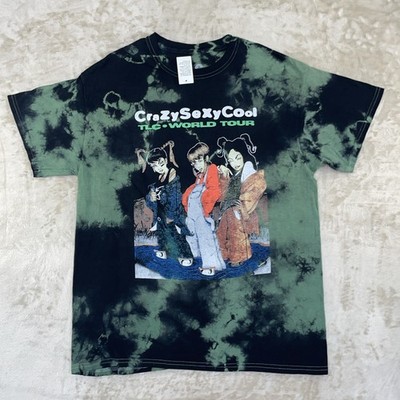 Absolute Cult TLC Crazy Sexy Cool World Tour Green Tie Dye T-Shirt Large NEW!
