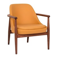 Designer Gelb Polster Stuhl EsszimmerstüHle Holzgestell Einsitzer