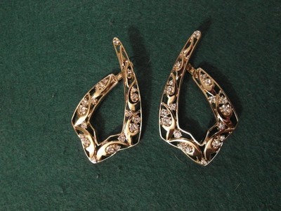 Pierre Lang Große  Ohrringe Ohrhänger 7,5 cm  goldfarben Gold TOP
