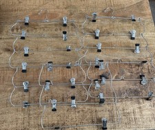 3 Vintage Metal Tier Skirts Pants Adjustable Clips Hangers Space Saver