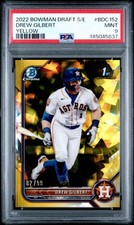 2022 BOWMAN DRAFT CHROME SAPPHIRE EDITION DREW GILBERT | YELLOW [#82/99] PSA 9