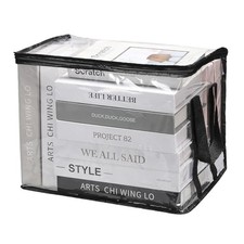 12.6x9.5x9.8in Clear Storage Bags, Plastic Storage Bags Clear Medium Black