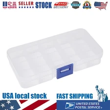 10/15/24 Compartments Plastic Box Jewelry Bead Storage Container DIY Organizer