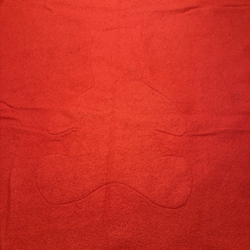 RARE 1999 Couverture rouge Baby Gap avec ours en peluche marron polaire brodée 28x38 po - Photo 12/19
