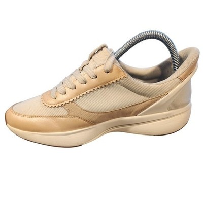 Kizik Paris Sneakers Shoes Womens Size 8.5 Amberlight Beige Mesh Comfort Walking
