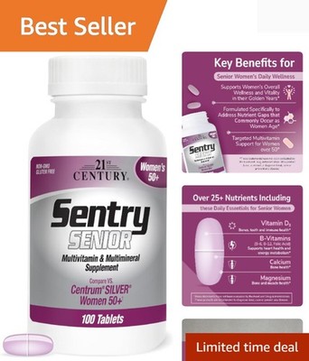 Sentry Senior Women s 50+ Multivitamins, 100 Count for Immune & Heart Health