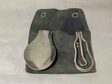 Vintage Folding Shoehorn Boot Hook Combo w/ Rare BLUE SUEDE Carrying Case