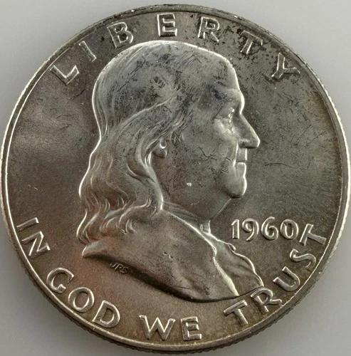 1960-D Franklin Half Dollar BU 90% Silver Choice Brilliant Uncirculated