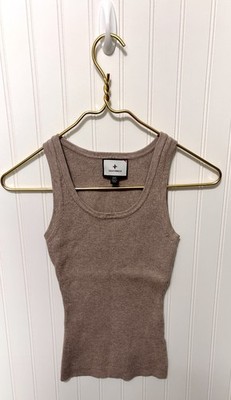 TUCKERNUCK Beige Oat Shelby Rib Kit Tank Top Womens Size Extra Extra Small XXS