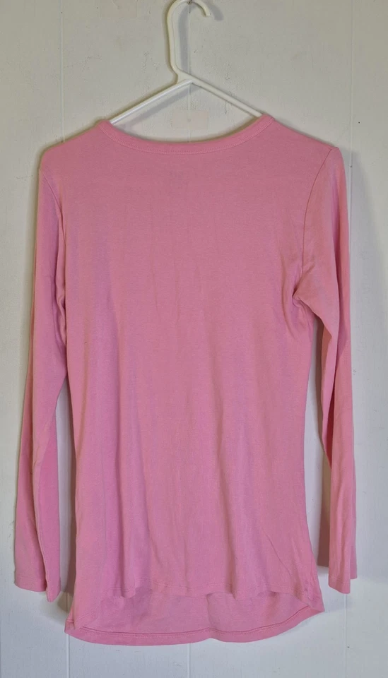 2 GAP Maternity Long Sleeve Modern Tee Women's Size M Green Pink - Image 3 of 4