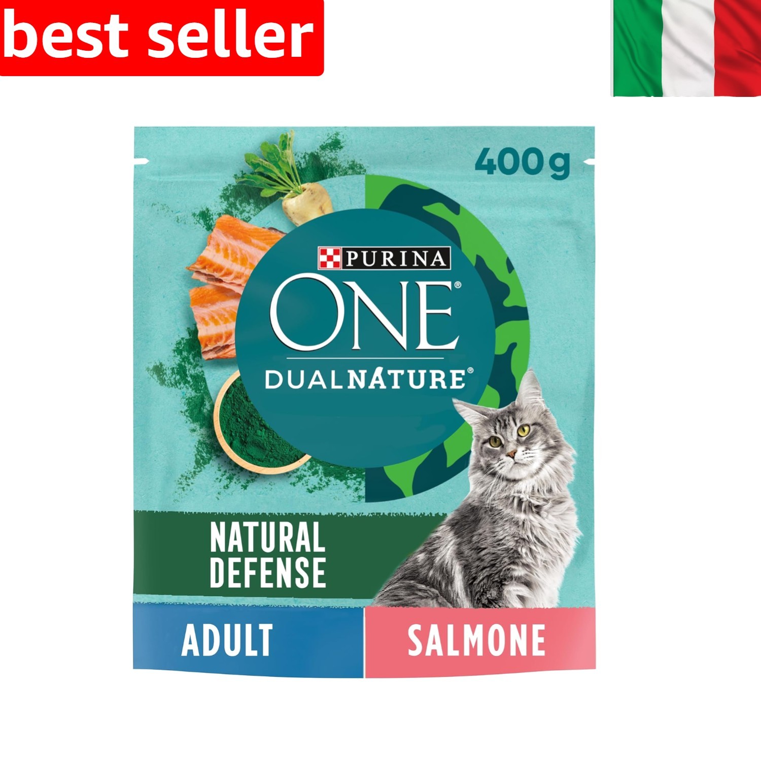 PURINA ONE Dualnature Natural Defense Crocchette per Gatti Adulti con Salmone...