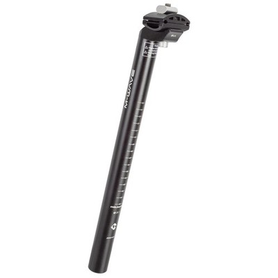Fahrrad Sattelstütze 27,2mm 350mm lang Sattelstange Schwarz mit Alukopf