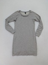 Paraphrase Women's Sweater Dress Size S Gray Stretch Knit Rhinestone Neckline