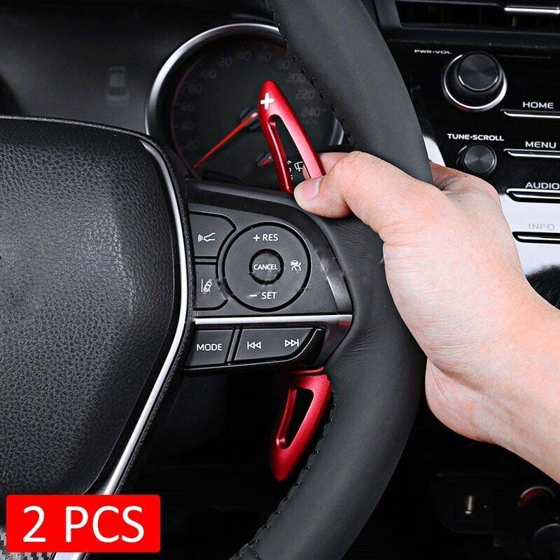 New Steering Wheel Paddle Shifter Extension For Toyota Camry Avalon Corolla Red