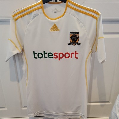 Adidas Hull City 2010-11 Auswärts weiß Fußballtrikot Größe Small PTP 19'' 