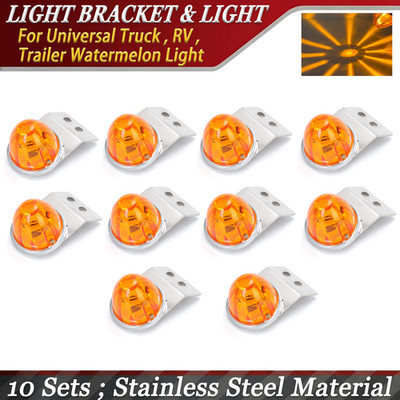 10PCS Universal Watermelon Under Glow Frame Bracket Mount Bracket & LED Light US