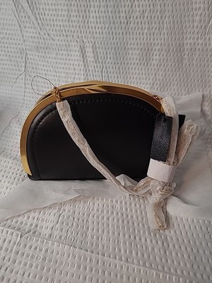 Donna Karan NY Lawrence leather clutch chain strap shoulder bag -NWT