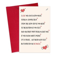 Romantic Valentines Day Card for Him/Her - 4x6 Funny Valentines Day Gift for ...