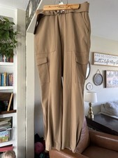 Banana Republic Women  s 8 Long Cargo Utility Pants With Belt Camel Brown NWT