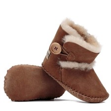 Baby Booties Natural Sheepskin Lining Soft Breathable Newborns Made in Germany