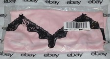 NEW Victoria's Secret Tease Pink Satin Black Lace Slip Large Lingerie Sleep L VS