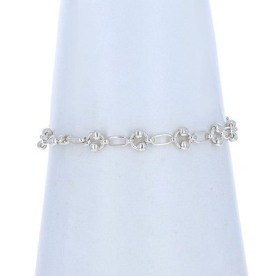 Sterling Silber ausgefallene Gliederkette Armband 7'' - 925