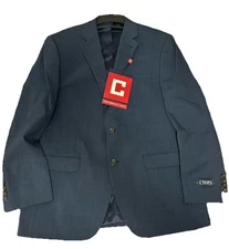 NWT Chaps Blazer 40R Regular Navy Suit Separates Stretch Sport Coat Jacket