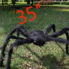 35"Spider Halloween Decor Haunted House Prop Indoor Outdoor Giant Scary Party-- 