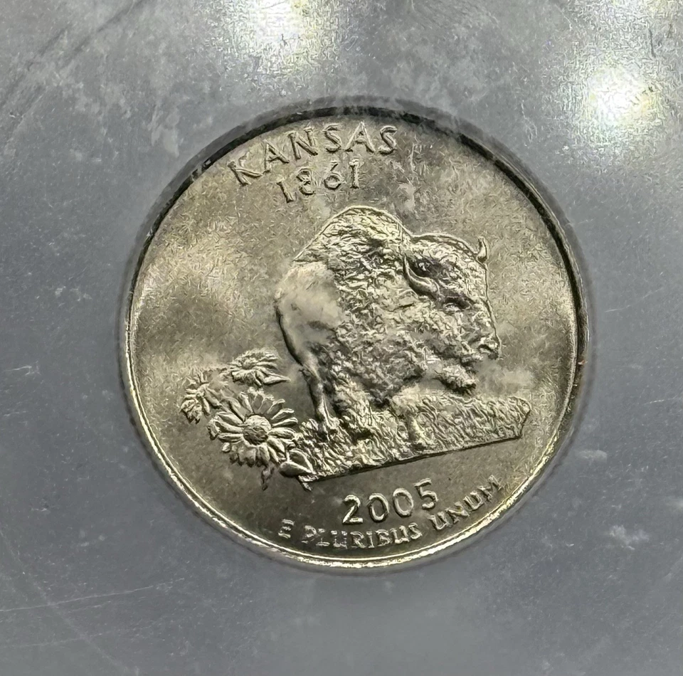 2005 ICG SP69 1st day Issue- Satin Finish Broke from 10 Piece P&D Quarter Set 🦬 - Image 3 of 3
