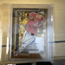 James Wood 2025 Topps Gilded Collection Chrome Gold Autograph 24/99