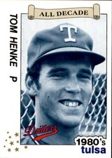 1990 Tulsa Drillers All Decade Best 19 Tom Henke Jefferson City Missouri MO Card