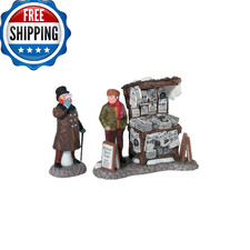Department 56 Dickens' Village London Newspaper Stand Accessory Figurine Set of