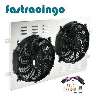 For 88-99 Chevy GMC Truck C/K 1500 2500 3500 Electric Radiator Fan+Shroud+Relay