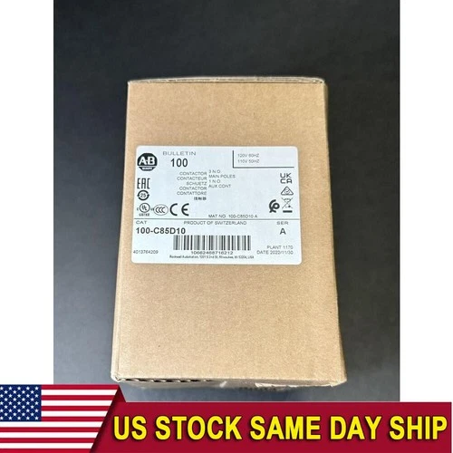Allen Bradley 100-C85D10 3P 85A 120V Contactor New In Box 100C85D10 US Free Tax