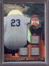 RALPH TERRY 2025 Leaf Bronx Legacy Gotham Greats Triple Game Used Jersey #2/50