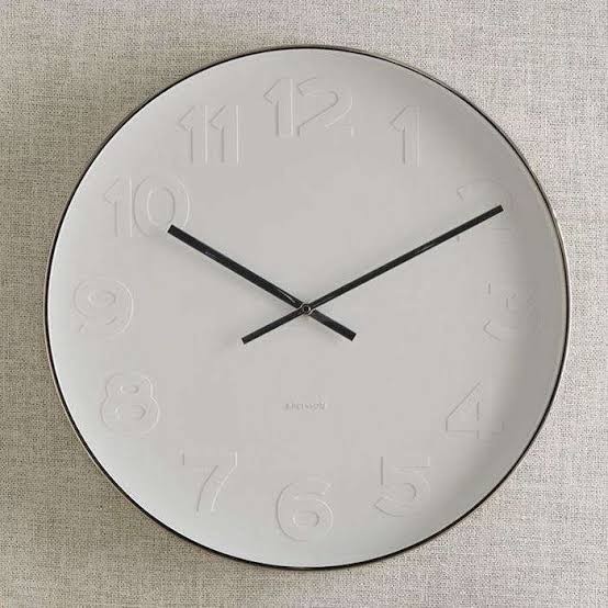 Karlsson Mr White Numbers Wall Clock 38cm 15” White Minimalist Modern Analog MCM