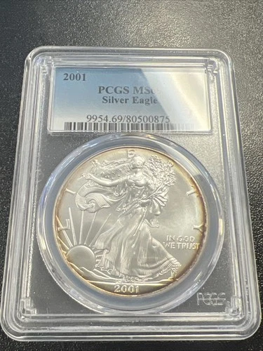 2001 American Silver Eagle - PCGS MS 69 / Peripheral Toning / Nice! -No Reserve!