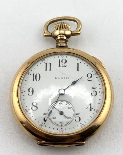 Elgin 1913 Antique Mechanical Pocket Watch  15J  0s   17048207 WORKS!!